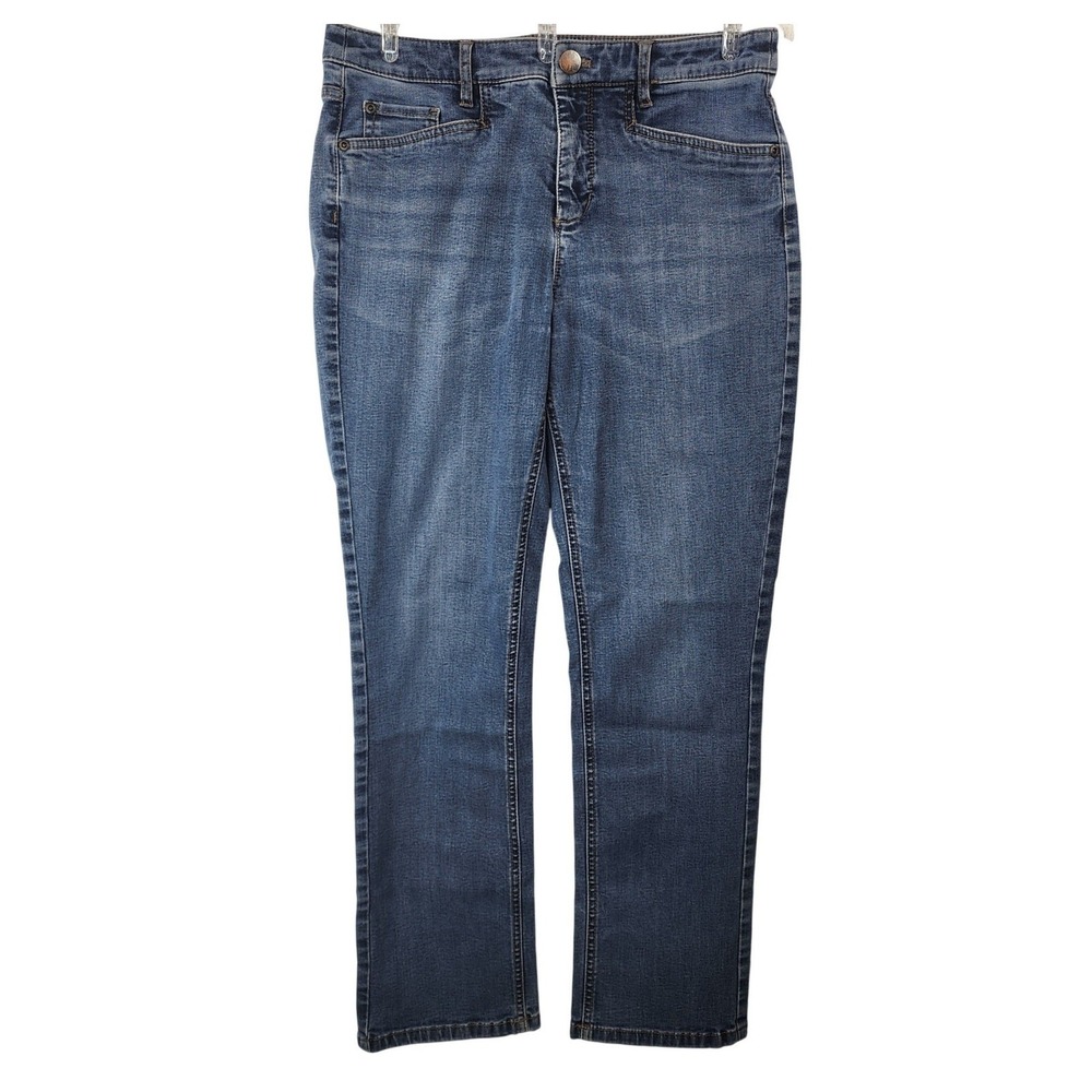 J.Jill Smooth Fit Straight Leg Medium Wash Blue Jean 8P Casual Timeless Capsule